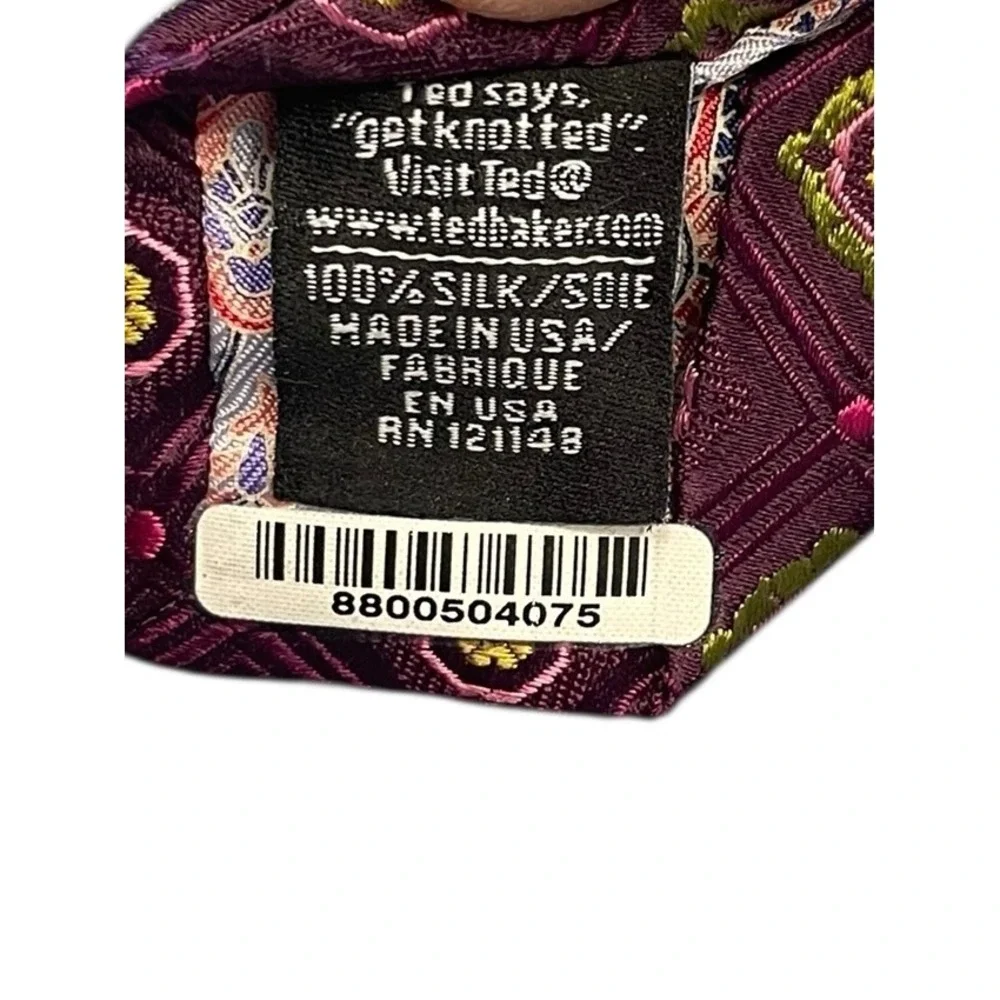 Ted Baker London Geometric 100% Silk Tie‎ Made In USA Preppy 3.5